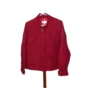 Women’s Jacket - Merona Red Quilted Jacket - Size XXL Full Zip